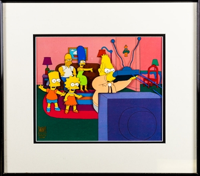"The Simpsons" Original Hand Painted Animation Art Cel with COA (16" x 18")