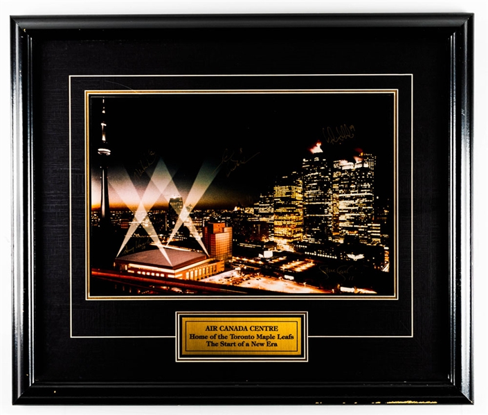 Toronto Maple Leafs 1998-99 "New Memories New Dreams" Team-Signed Limited-Edition Framed Print #54/250 and Air Canada Centre Multi-Signed Framed Photo
