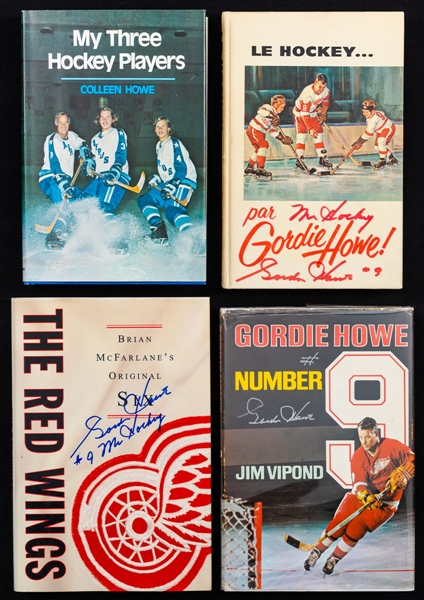 Deceased HOFer Gordie Howe Signed Book Collection of 33 with LOA