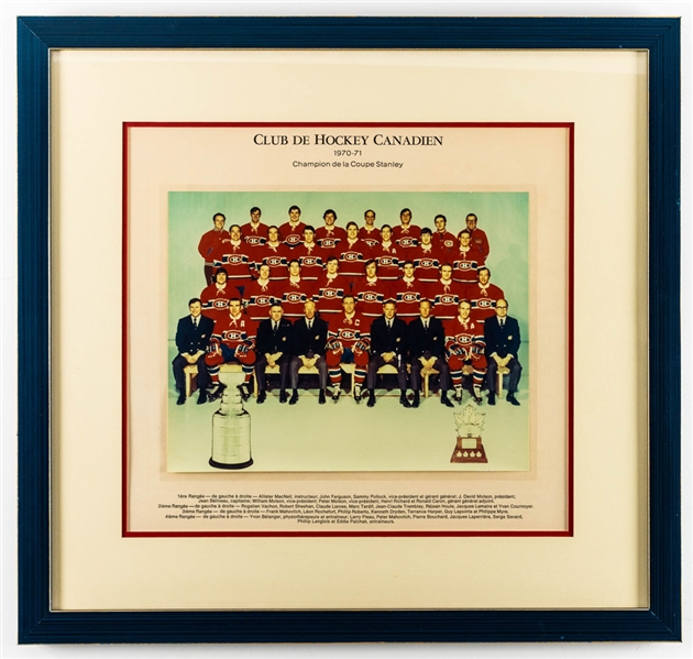 Montreal Canadiens 1970-71 Stanley Cup Champions Framed Team Photo (23" x 25")