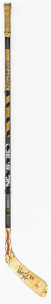Viacheslav Fetisovs Mid-1990s Detroit Red Wings Signed Easton Game-Used Stick