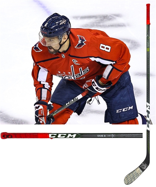 Alexander Ovechkins Late-2010s/Early-2020s Washington Capitals Signed CCM Ribcore Trigger Game-Used Stick 