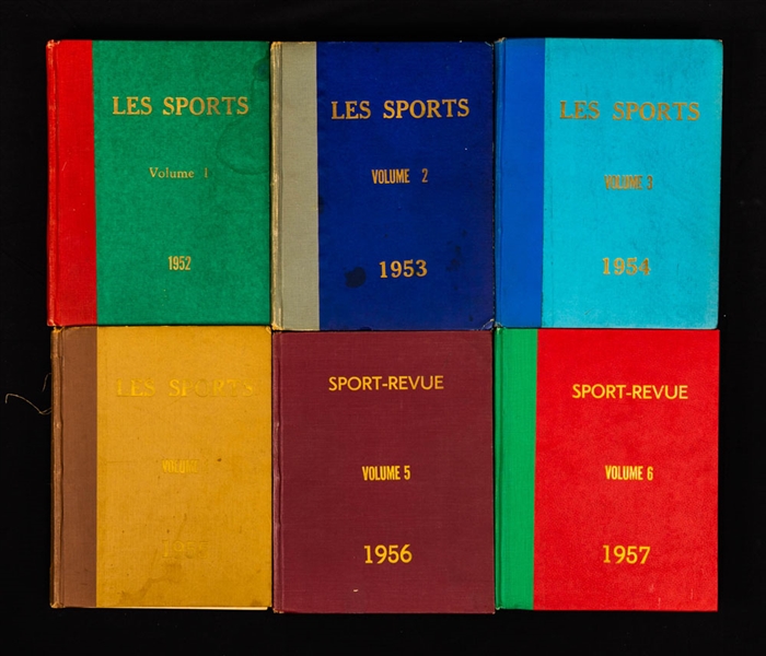 1952-61 "Les Sports" and "Sport Revue" Complete Yearly Bounded Issues Plus 1962 & 1963 Issues (16) and Annuals (4)