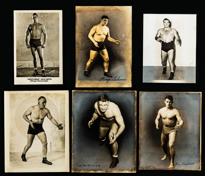 Vintage 1920s to 1950s Wrestling Photo Collection of 40 Featuring Whipper Billy Watson, Wild Bill Longson, George Zaharias, Gino Garibaldi, Toots Mondt, Yukon Eric, Jim McMillen and Fred Tunney 