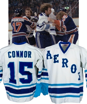 Cam Connors 1977-78 WHA Houston Aeros Game-Worn Jersey - Customized Dual Fight Strap! (The Barry Meisel Collection)