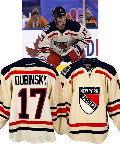 Brandon Dubinskys 2012 NHL Winter Classic New York Rangers Game-Worn 2nd Period Jersey with LOA (The Barry Meisel Collection) 