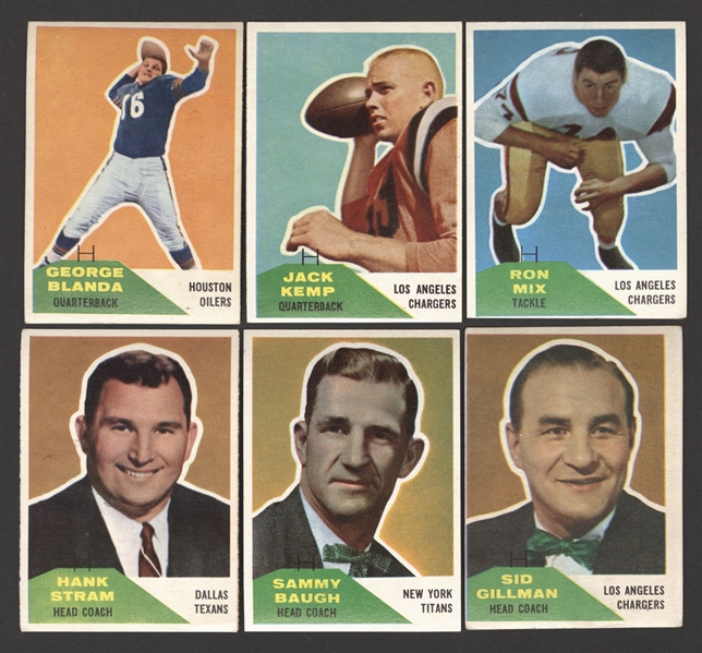 1960 Fleer AFL Football Complete 132-Card Set