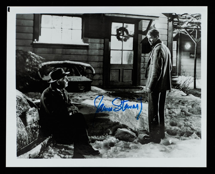 James Stewart Signed It’s a Wonderful Life Photos (2) with LOA 