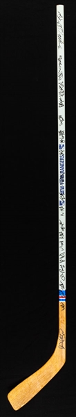 New York Rangers 1989-90 Team-Signed Stick (Barry Meisel Collection)