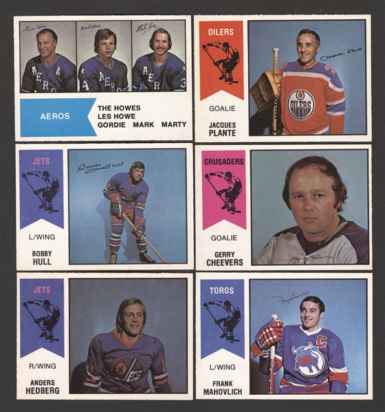 1974-75 O-Pee-Chee Hockey WHA Complete 66-Card Sets (5) Plus Wrappers