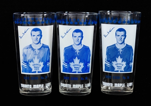 1967-68 Dave Keon Toronto Maple Leafs York Peanut Butter Glasses (3)