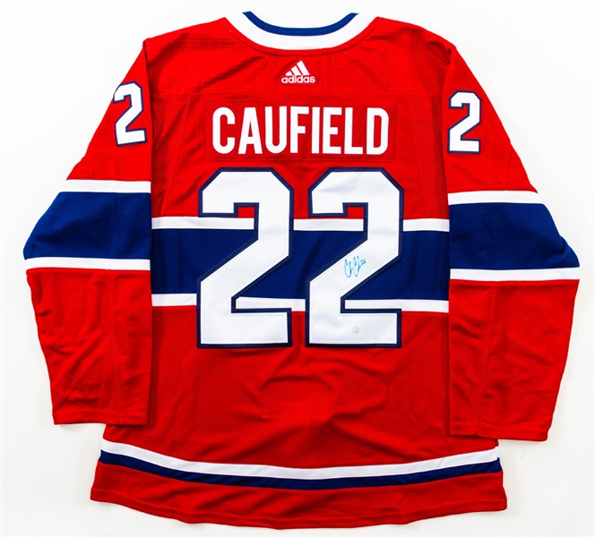 Cole Caufield Signed Montreal Canadiens Adidas Pro Home Jersey with COA