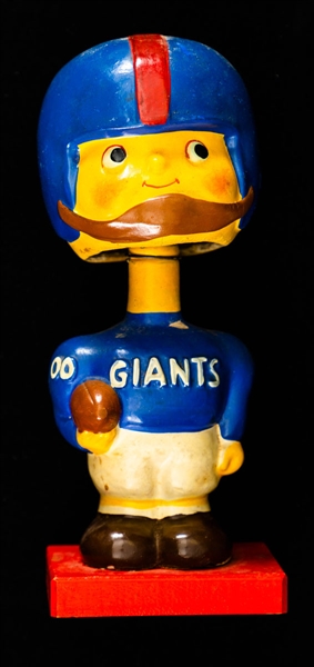 1960-61 New York Giants Square Wood Base Bobblehead / Nodder 