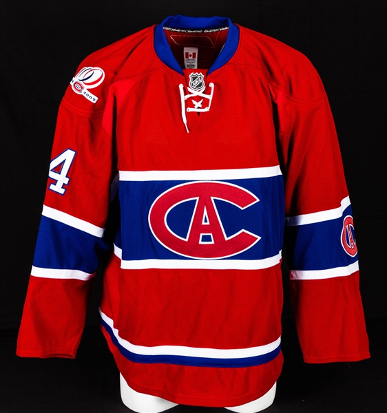 Sergei Kostitsyn’s 2008-09 Montreal Canadiens "1915-16" Centennial Game-Worn Jersey with Team LOA