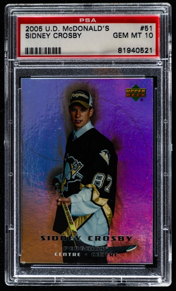 2005-06 Upper Deck McDonald’s Hockey Card #51 Sidney Crosby Rookie – Graded PSA GEM MT 10 