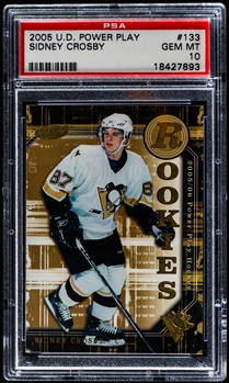 2005-06 Upper Deck Power Play Hockey Card #133 Sidney Crosby Rookie – Graded PSA GEM MT 10 