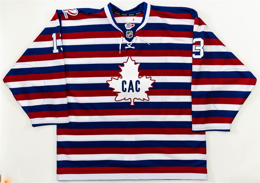 Alex Tanguay’s 2008-09 Montreal Canadiens "1912-13" Centennial Game-Issued Jersey with Team LOA