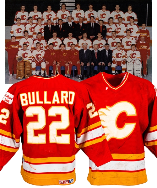 Mid-1980s Calgary Flames Game-Worn Jersey Attributed to Richard Kromm – Calgary 1988 Olympics Patch! - Team Repairs! 