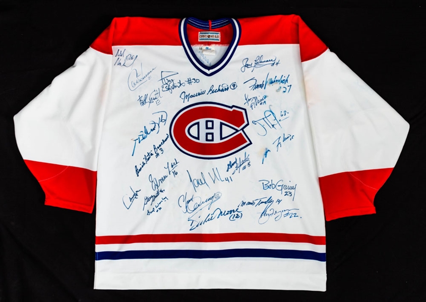 Montreal Canadiens Multi-Signed Jersey by 60 including 16 HOFers with Beliveau, Lafleur and The Rocket with LOA 