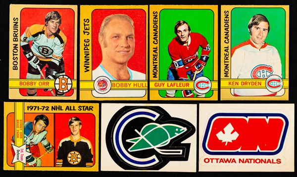 1972-73 O-Pee-Chee Hockey Complete Mid-to-High Grade 341-Card Set Plus Team Logos