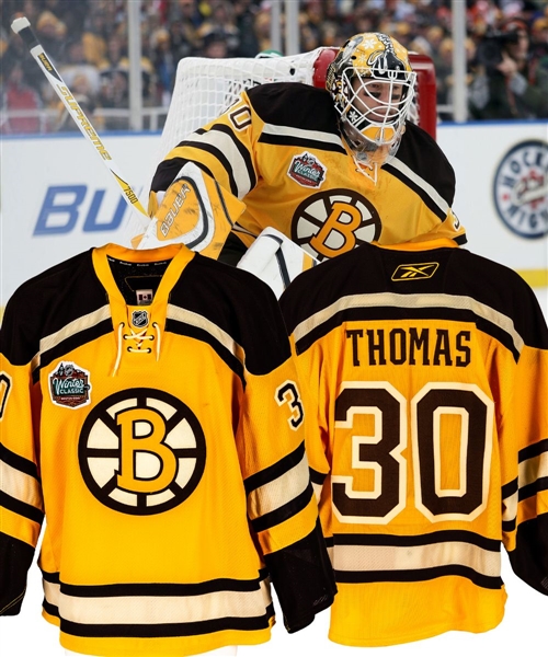 Tim Thomas’ 2010 NHL Winter Classic Boston Bruins Game-Worn Second Period Jersey with LOA