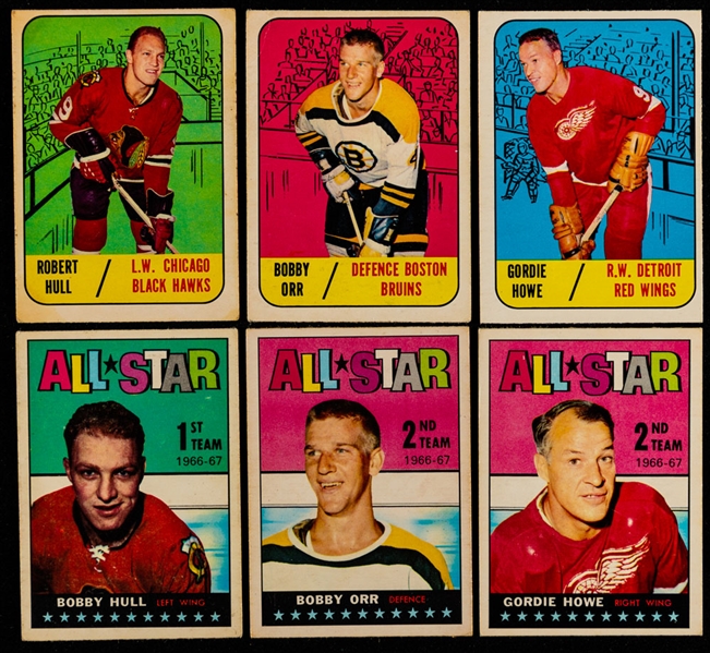 1967-68 Topps Hockey Near Complete Card Set (129/132)