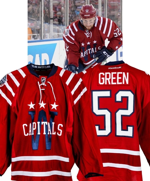 Mike Green’s 2015 NHL Winter Classic Washington Capitals Game-Worn First Period Jersey with LOA