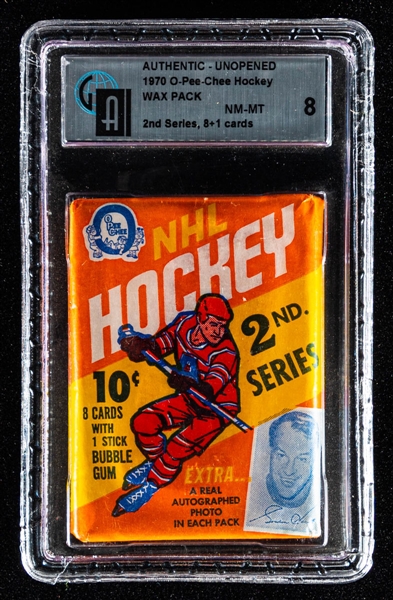 1970-71 O-Pee-Chee Hockey 2nd Series Unopened Wax Pack - GAI Certified NM-MT 8