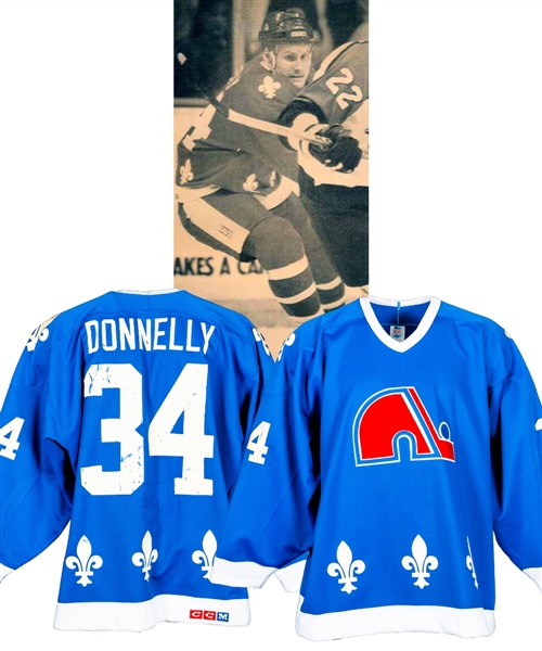 Gord Donnellys 1988-89 Quebec Nordiques Game-Worn Jersey