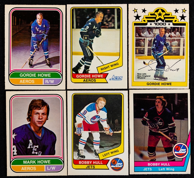 1975-76, 1976-77 and 1977-78 O-Pee-Chee Hockey WHA Complete Mid-to-High Grade Sets (3) Plus 1974-75 to 1977-78 OPC Hockey WHA PSA-Graded Cards (15)