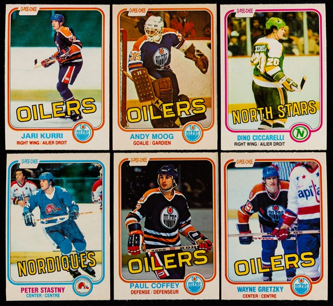 1981-82, 1982-83 and 1983-84 O-Pee-Chee Hockey Near Complete Card Sets (Each 395/396)