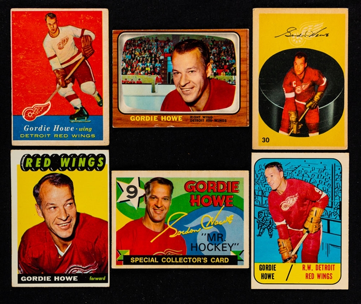1950s to 1970s Parkhurst, Topps and O-Pee-Chee HOFer Gordie Howe Hockey Cards (14)