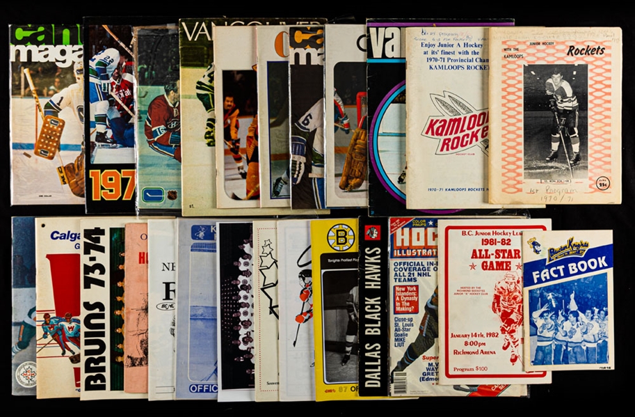 Massive Vintage and Modern Hockey and Baseball Book, Program, Media Guide, Publication and Memorabilia Collection 