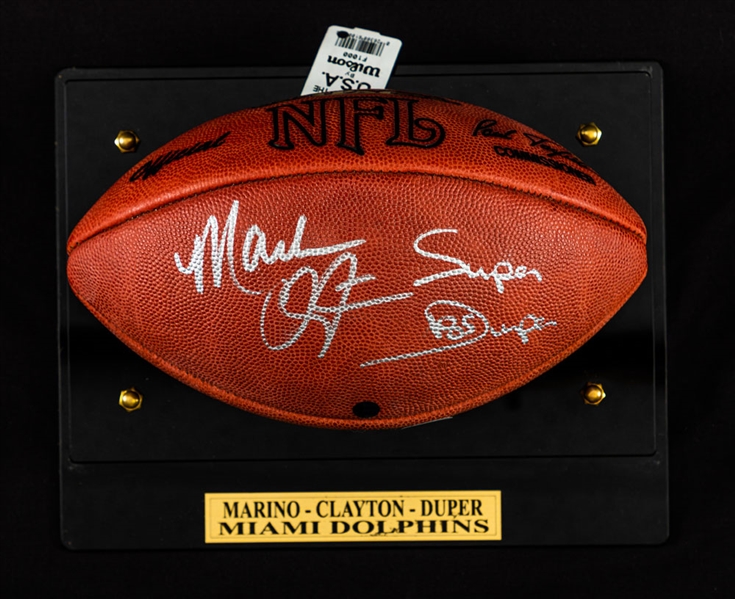 Miami Dolphins Memorabilia Collection including Items Signed by Dan Marino, Jim Kiick, Mark Duper, Mark Clayton, Olivier Vernon and Kenyan Drake with JSA Basic Certs 