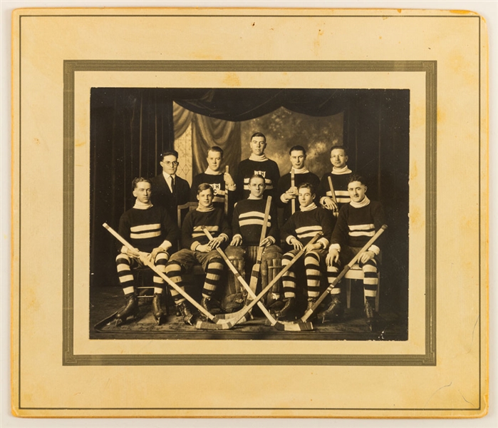 Vintage 1920s Hockey Team Cabinet Photos (2) including 1926 Calgary “Jewellers” Hockey Club – From the Collection of Mark Rucker 