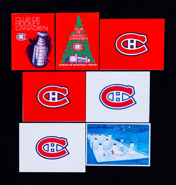 Montreal Canadiens 1970s to Early-2020s Christmas Card Collection of 50