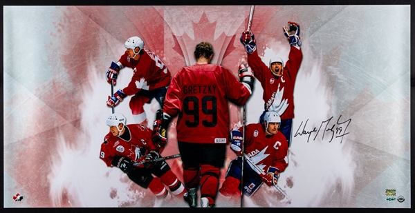 Wayne Gretzky Signed "Homeland" Team Canada Photo with UDA COA (18" x 36")