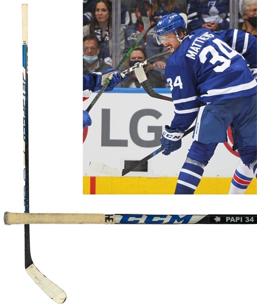Auston Matthews’ 2021-22 Toronto Maple Leafs CCM JetSpeed FT4 Game-Used Stick with Team LOA – Maurice “Rocket” Richard Trophy Season! – Photo-Matched! 