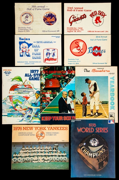 1970s MLB Program, New York Mets Ticket Stub and New York Knicks Basketball Media Guide Collection of 175+ from the Allen Abel Collection 