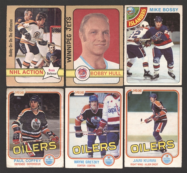 1972-73, 1978-79 and 1981-82 O-Pee-Chee Hockey Sets/Near Complete Sets - Bossy, Coffey, Kurri, Savard and Murphy Rookie Cards   