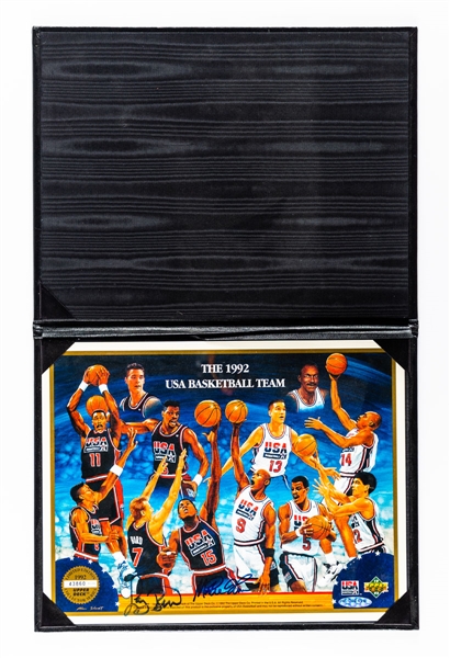 Larry Bird and Magic Johnson Signed 1992 USA Basketball Team Limited-Edition Upper Deck Picture - UDA Certified