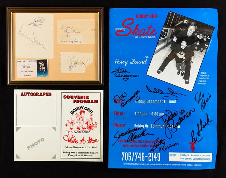Bobby Orr Skate-A-Thon Memorabilia and Autograph Collection Including Multiple Bobby Orr Signatures