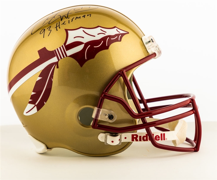 Charlie Ward Signed Florida State Seminoles Full-Size Riddell Helmet with COA -  "93 Heisman" Annotation