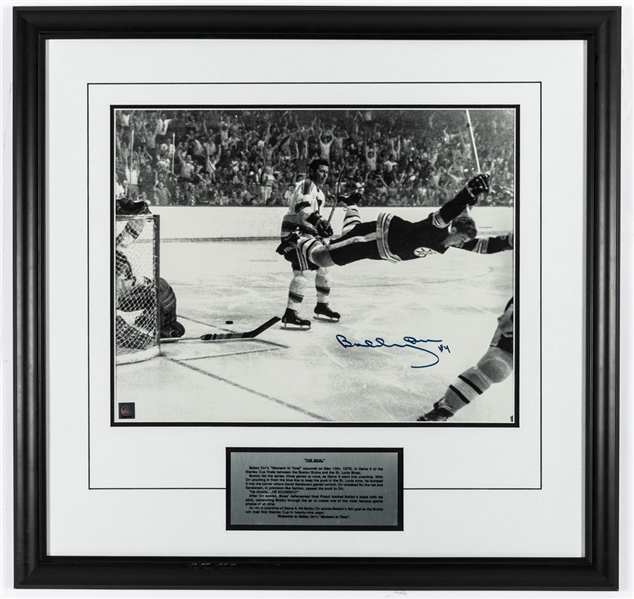 Bobby Orr Boston Bruins Signed “The Goal” Framed Photo Display with GNR COA (28" x 29")