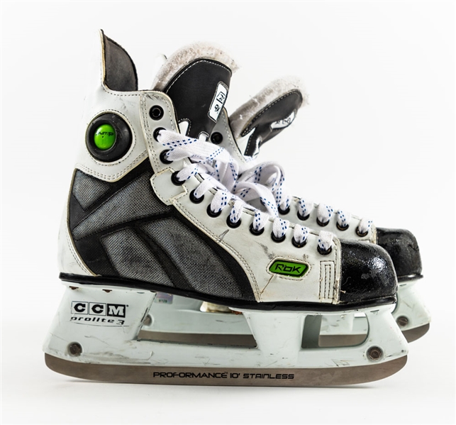 Ryan Smyth’s 2012-13 Edmonton Oilers Signed Reebok Pump Game-Used Skates with LOA – Photo-Matched! 