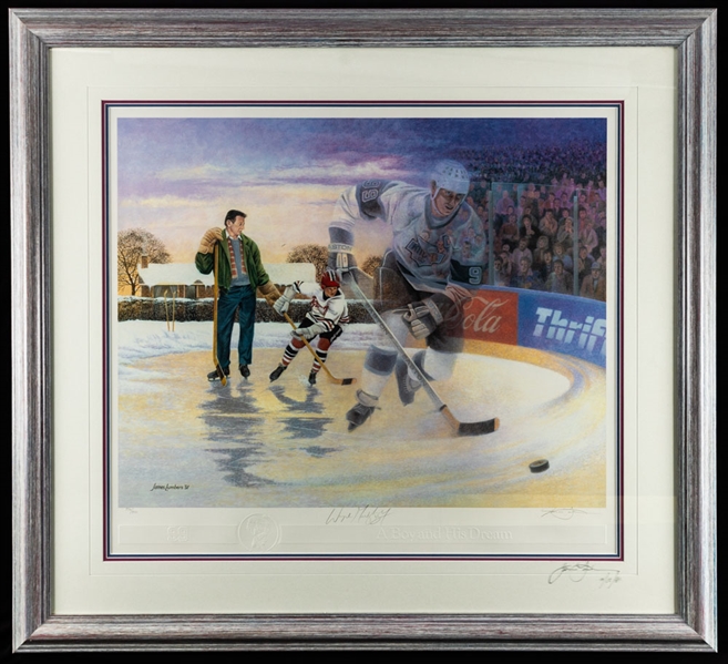 Wayne Gretzky Signed "A Boy and His Dream" James Lumbers Limited-Edition Framed Lithograph #536/999 with COA (35 ½” x 39”)