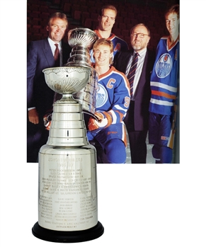 Barrie Staffords 1986-87 Edmonton Oilers Stanley Cup Championship Trophy with His Signed LOA (13")