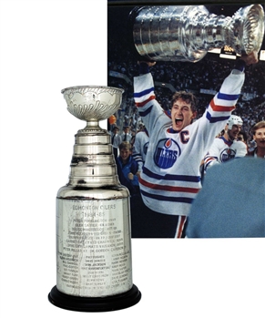 Barrie Staffords 1984-85 Edmonton Oilers Stanley Cup Championship Trophy with His Signed LOA (13")
