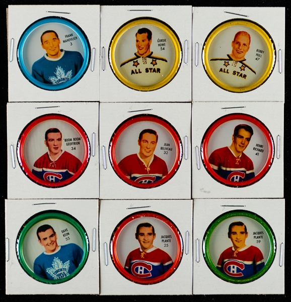 1962-63 Shirriff Hockey Coins Complete Set of 60