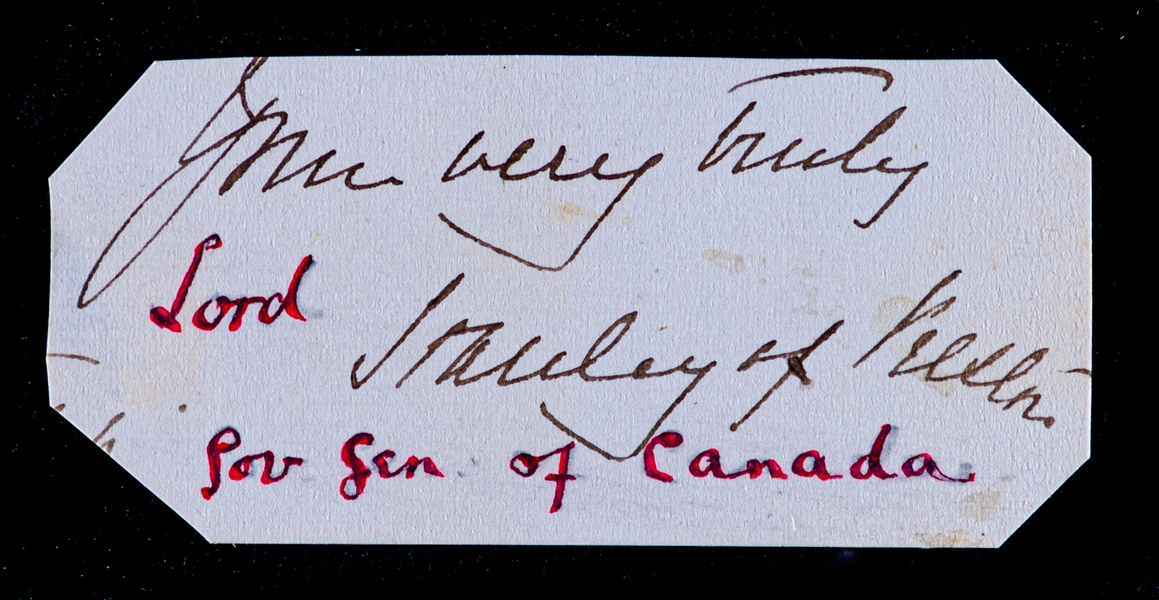 Lord Stanley Signature Cut with LOA – Signed “Stanley of Preston” 